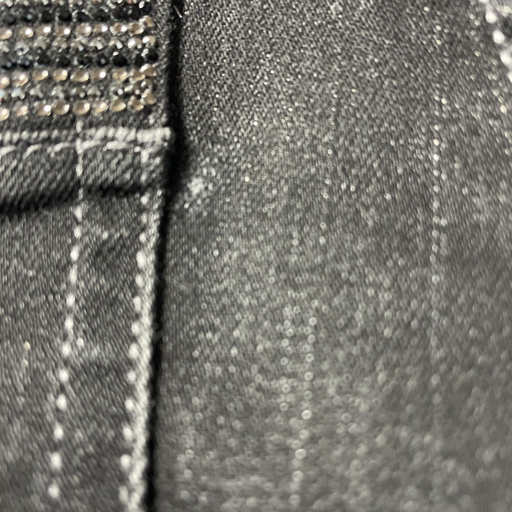 White House Black Market Jeans Womens 8R Black Boot Leg Superstar Rhinestone - Picture 14 of 14